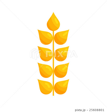 Stalk of ripe barley icon, cartoon style 25608801