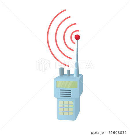 Portable handheld radio icon, cartoon style 25608835