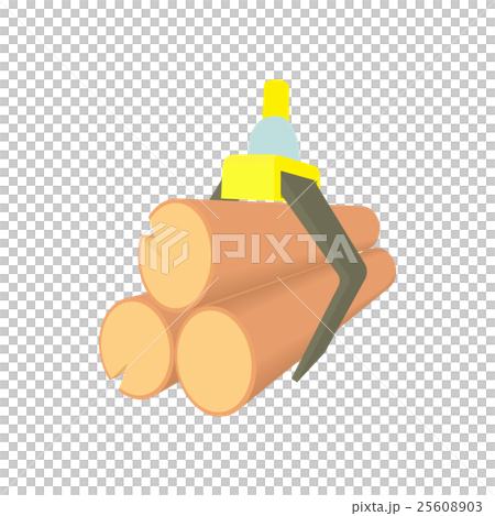 Tied logs icon in cartoon style Tied logs icon in cartoon style 25608903