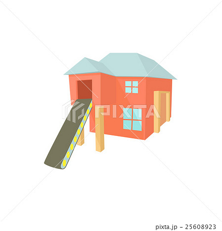 Sawmill building icon in cartoon style 25608923