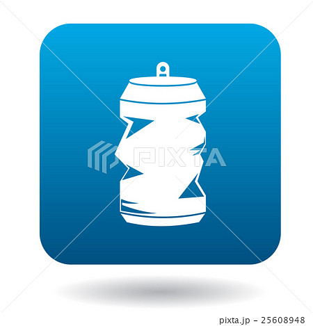 Crumpled empty soda or beer can icon, simple style Crumpled empty soda or beer can icon, simple style 25608948