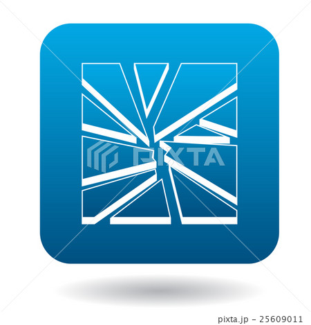 Broken glass icon in simple style Broken glass icon in simple style 25609011