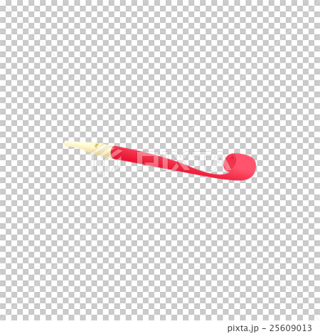 Red party blower icon in cartoon style 25609013