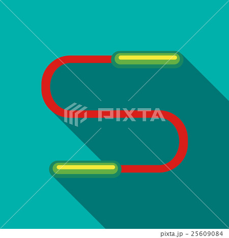 Skipping rope icon, flat style 25609084