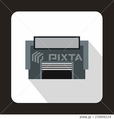 Concrete garage icon, flat style 25609224