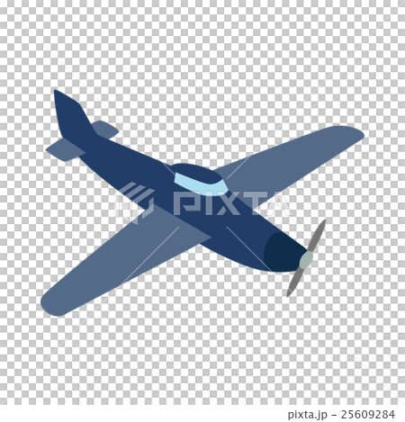 Blue plane icon, isometric 3d style 25609284