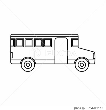 School bus icon, outline style School bus icon, outline style 25609443