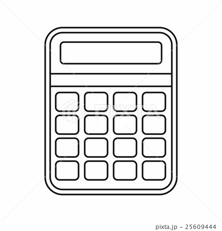 Calculator icon, outline style Calculator icon, outline style 25609444