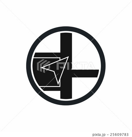 Map navigation icon, simple style 25609783
