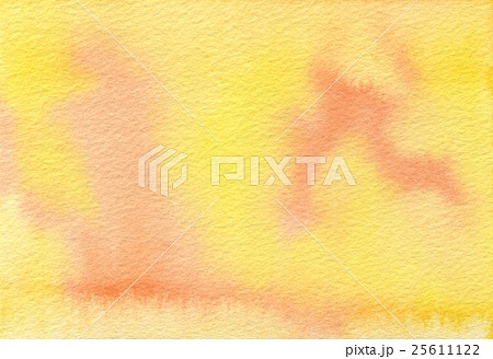 薄い黄色とオレンジ色の手描き水彩背景テクスのイラスト素材