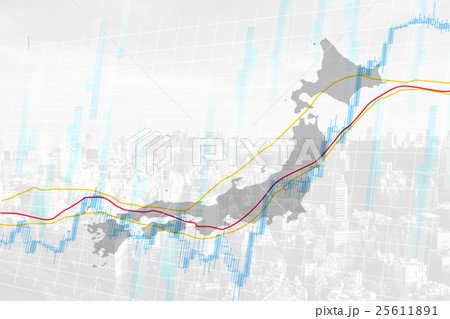 日本の株価-ホワイト 日本の株価-ホワイト 25611891
