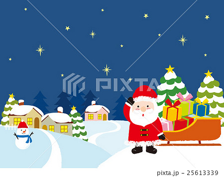 クリスマス プレゼントを届けに来たサンタ クリスマス プレゼントを届けに来たサンタ 25613339
