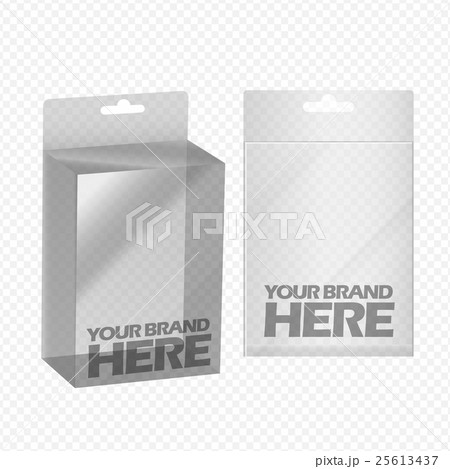 Digital vector silver transparent plastic blank 25613437