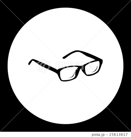 black isolated eye glasses symbol simple icon  25613617