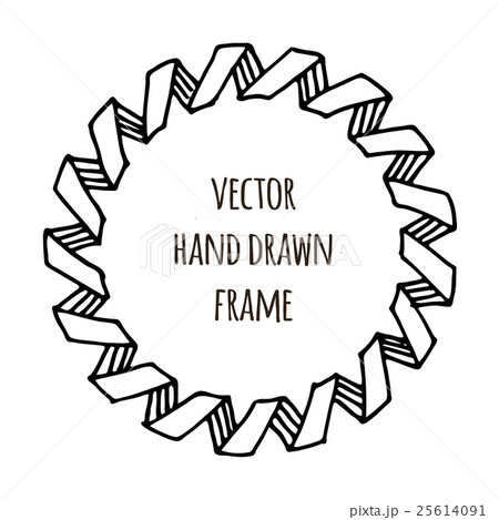 Hand drawn wreath made in vector. Leaves garlands Hand drawn wreath made in vector. Leaves garlands 25614091