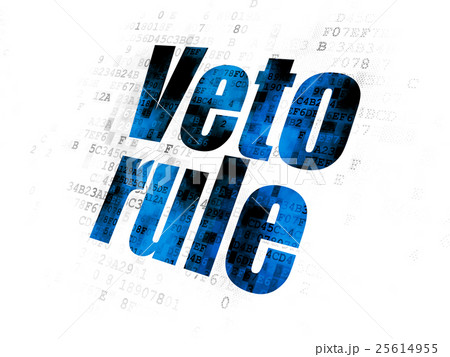 Political concept: Veto Rule on Digital background Political concept: Veto Rule on Digital background 25614955