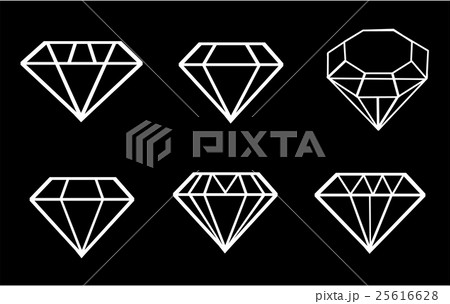 Diamond vector icons set 25616628