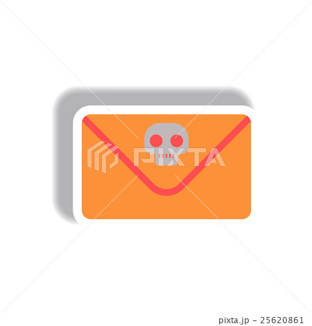 Vector illustration paper sticker Halloween icon 25620861