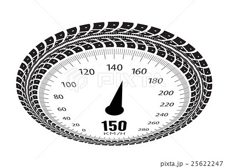 Speedometer vector illustration. Styling by tire Speedometer vector illustration. Styling by tire 25622247