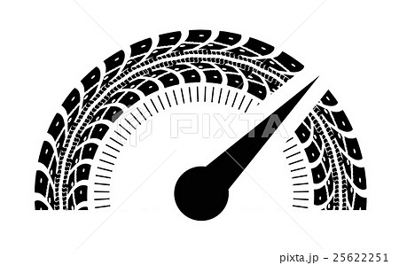 Speedometer vector illustration. Styling by tire 25622251