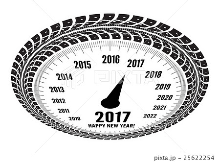 Speedometer 2017 year greeting 25622254