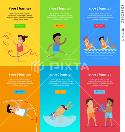 Sport banners. Summer Games Set Collection 25623338