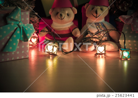 Ornament and a couple lovely teddy bear, Christmas Ornament and a couple lovely teddy bear, Christmas 25623441