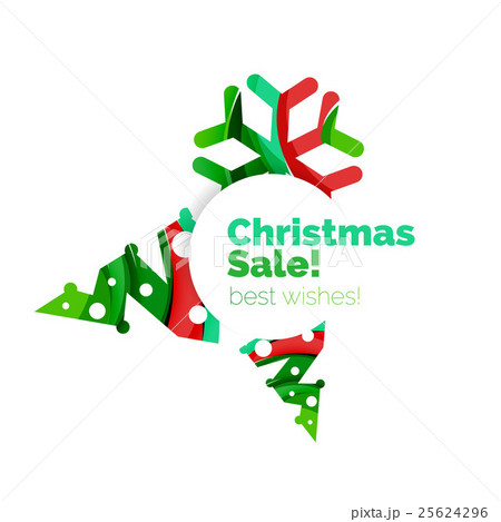 Christmas sale, vector greeting card or banner 25624296