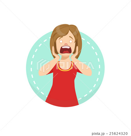 Shocked Emotion Body Language Illustration 25624320