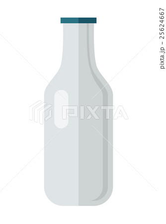 Bottle With Milk Products Vector in Flat Design.   25624667