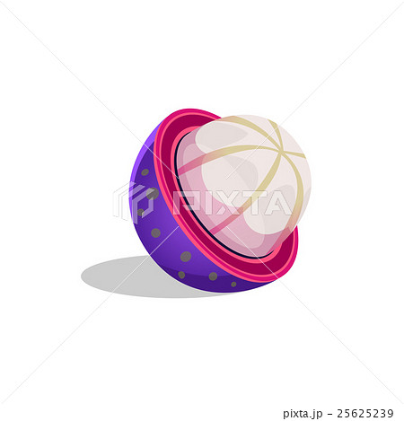 Mangosteen Fruit Cut In Half Bright Icon Mangosteen Fruit Cut In Half Bright Icon 25625239