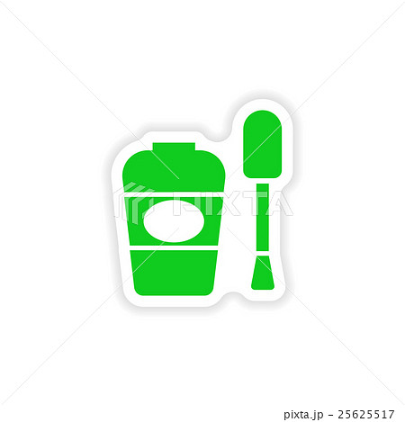 stylish paper sticker on white background nail 25625517