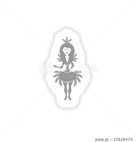 stylish paper sticker on white background 25626474