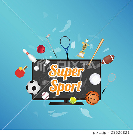 smart television screen with sport equipment floa smart television screen with sport equipment floa 25626821