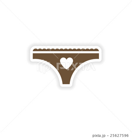 stylish paper sticker on white background women's 25627596