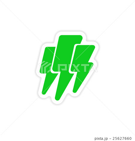 icon sticker realistic design on paper lightning 25627660