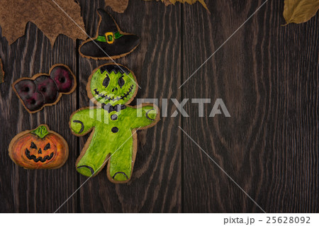 Homemade delicious ginger biscuits for Halloween 25628092