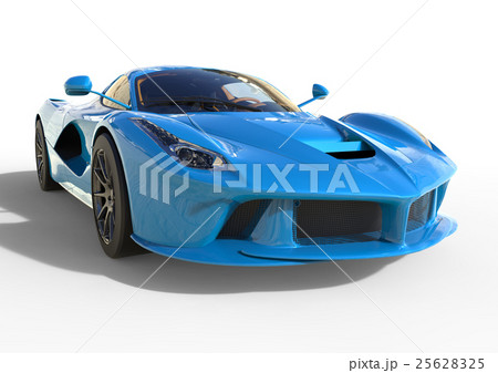 Sports car front view. The image of a sports blue 25628325