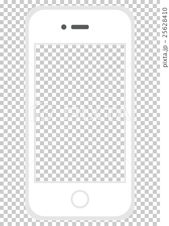 Illustration Material Smartphone White Screen Stock Illustration