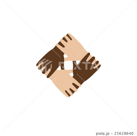 Isolated abstract dark and light skin hands Isolated abstract dark and light skin hands 25628640