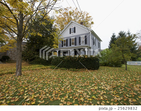 New England American home in Fall New England American home in Fall 25629832