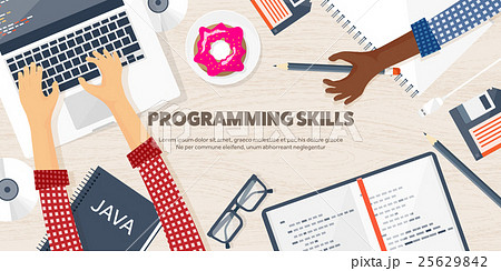 Programming,coding. Flat computing background Programming,coding. Flat computing background 25629842