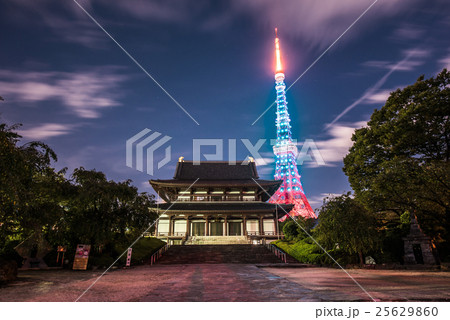東京タワー グリーンリボンライトアップ 増上寺 東京タワー グリーンリボンライトアップ 増上寺 25629860