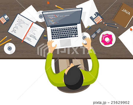 Programming,coding. Flat computing background 25629902