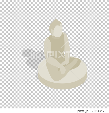 Statue of Buddha icon, isometric 3d style 25633479