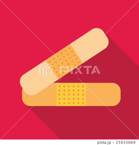 Medicine plaster icon in flat style 25633669