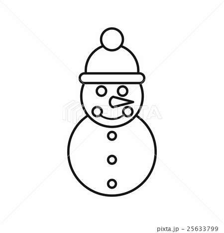 Snowman icon, outline style 25633799