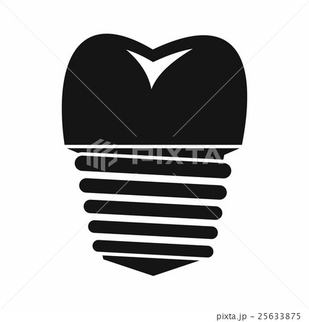 Tooth implant icon, simple style Tooth implant icon, simple style 25633875