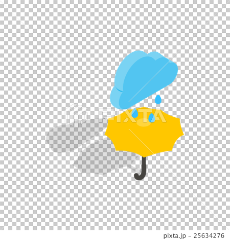 Umbrella and rain icon, isometric 3d style - Stock Illustration ...