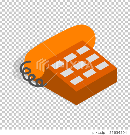 Phone handset icon, isometric 3d style Phone handset icon, isometric 3d style 25634304